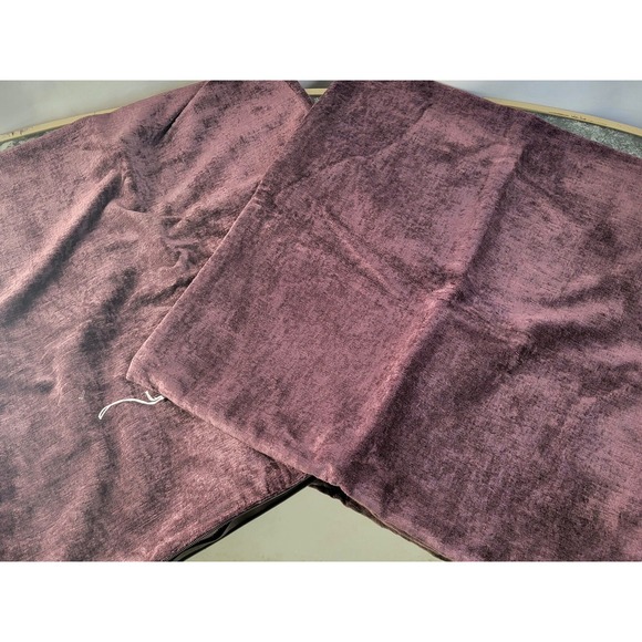 Lot of 2 Restoration Hardware Italian Lustrous Velvet Pillow Covers purple - Picture 1 of 5